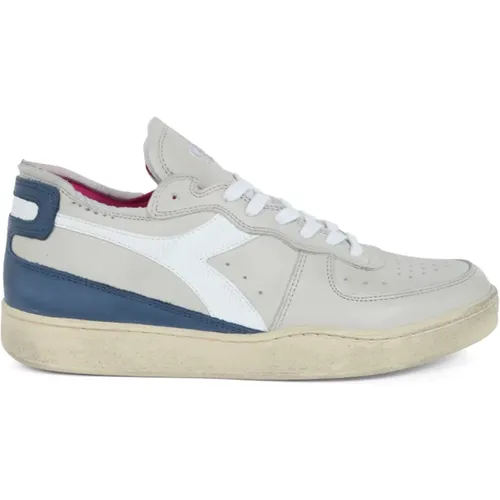 Light Grey Basket Row Cut Sneaker , male, Sizes: 5 UK - Diadora - Modalova