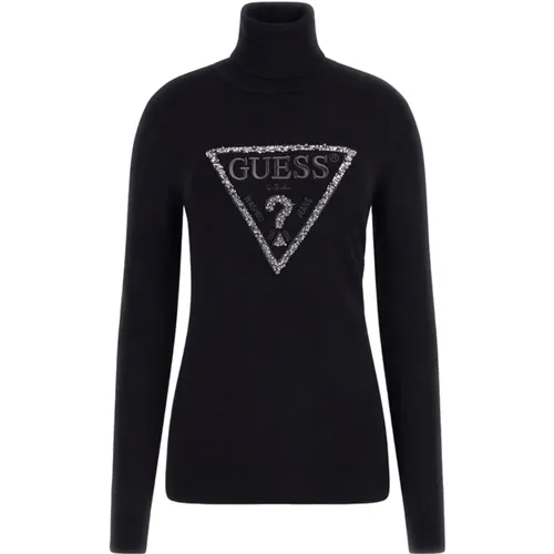 Schwarzes Damen Jersey Top , Damen, Größe: XS - Guess - Modalova