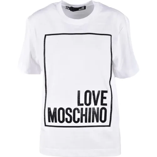 T-Shirts, female, , Size: L T-Shirt from Collection - Love Moschino - Modalova