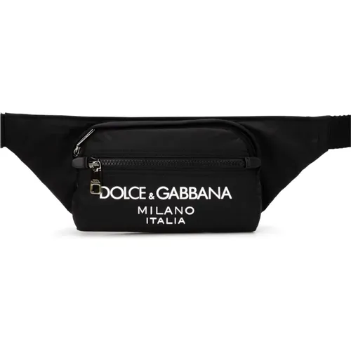 Belt Bag with Logo Zipper , male, Sizes: ONE SIZE - Dolce & Gabbana - Modalova