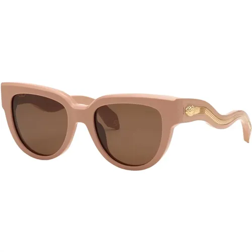 Damen Sonnenbrille quadratisch rosa glänzend - Roberto Cavalli - Modalova