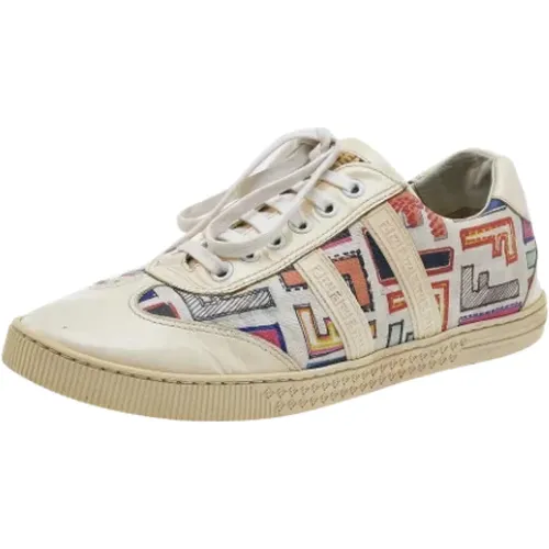 Pre-owned Sneakers, female, , Size: 7 1/2 US Pre-owned Coated canvas sneakers - Fendi Vintage - Modalova