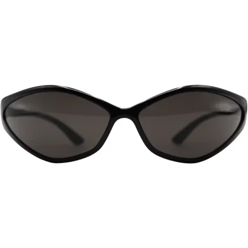 Oval Sunglasses in with Grey Lenses , female, Sizes: ONE SIZE - Balenciaga - Modalova