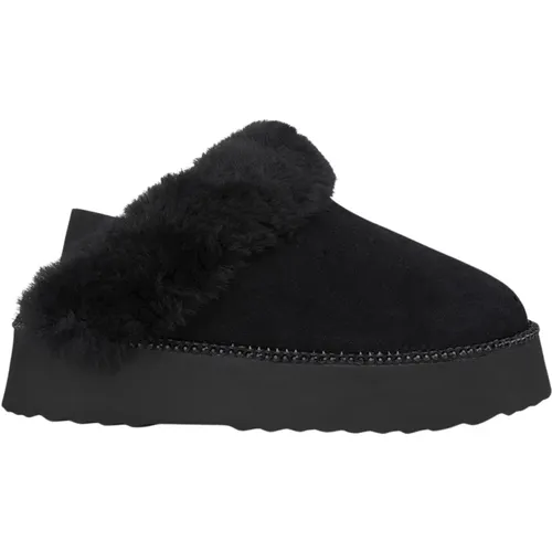 Fur shoe with details , female, Sizes: 7 UK, 6 UK, 9 UK, 2 UK, 4 UK, 5 UK, 3 UK, 8 UK - Alma en Pena - Modalova