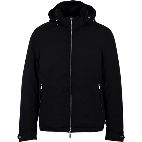 Removable Hooded Jacket with Piping Detail , male, Sizes: 2XL, XL, M - Moorer - Modalova