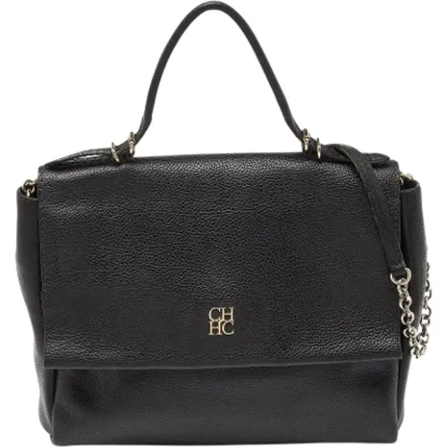 Pre-owned Leather handbags , female, Sizes: ONE SIZE - Carolina Herrera Pre-owned - Modalova