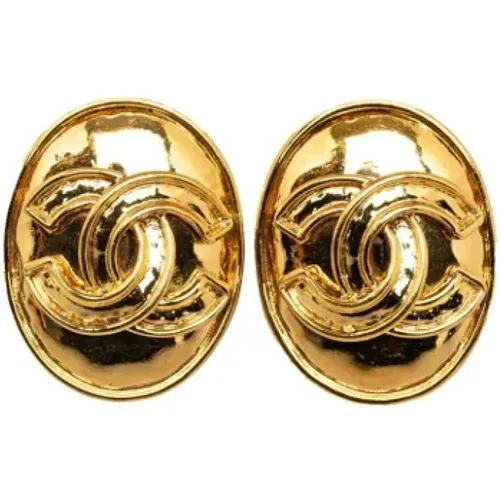 Pre-owned Jewellery, female, , Size: ONE SIZE Pre-owned Metal earrings - Chanel Vintage - Modalova