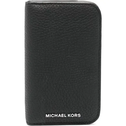 Schwarzes Snap-Portemonnaie aus Leder - Michael Kors - Modalova