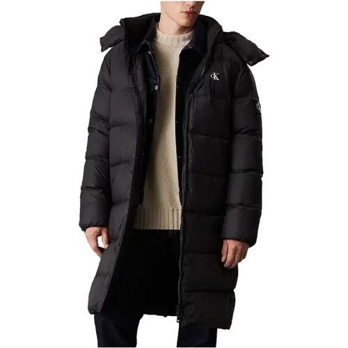 Parkas, male, , Size: M Essentials Long Parka - Calvin Klein - Modalova
