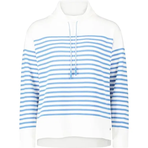 Gestreiftes Casual-Sweatshirt mit Stehkragen , Damen, Größe: XL - Betty & Co - Modalova