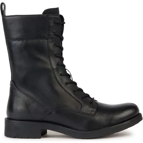 Schwarze Damen Stiefeletten , Damen, Größe: 36 EU - Geox - Modalova