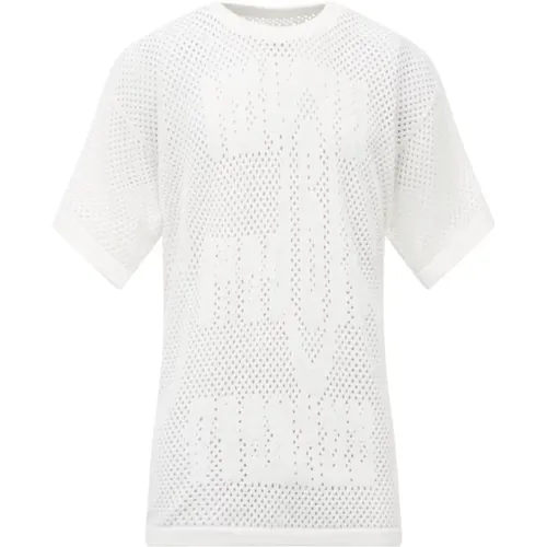 T-Shirts, male, , Size: L Numeric Jacquard T-Shirt - MM6 Maison Margiela - Modalova