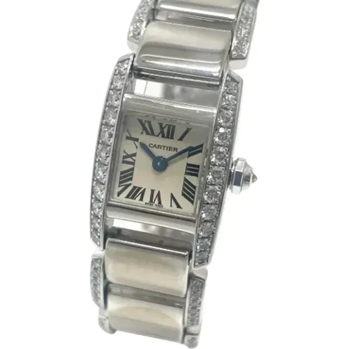 Pre-owned Watches, female, , Size: ONE SIZE Pre-owned White Gold watches - Cartier Vintage - Modalova