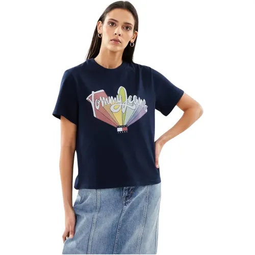 Bedrucktes Logo T-Shirt - Damen - Tommy Jeans - Modalova
