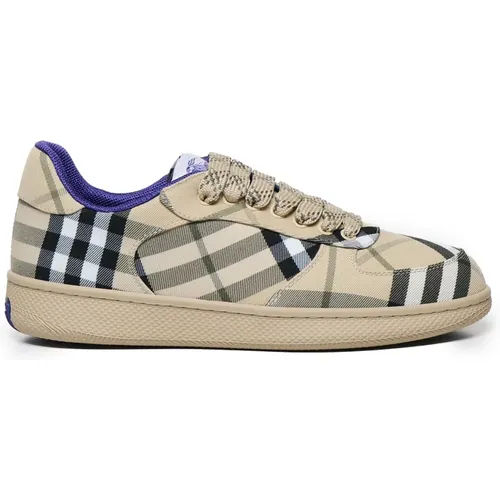 Sneakers, male, , Size: 8 US Vintage Check Sneakers with Rubber Sole - Burberry - Modalova