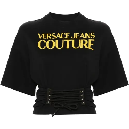 Womens Clothing T-Shirts Polos Ss24 , female, Sizes: M, S - Versace Jeans Couture - Modalova
