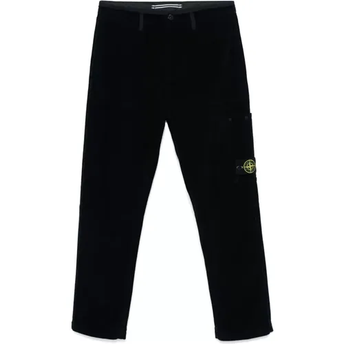 Cargo Corduroy Pants with Cotton , male, Sizes: W34 - Stone Island - Modalova