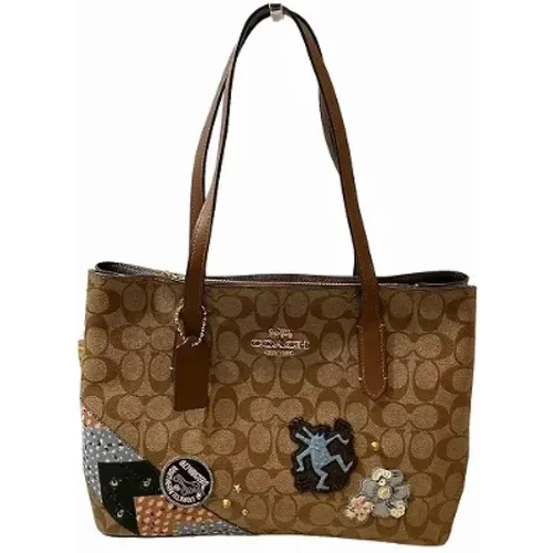 Pre-owned Tote Bags, female, , Size: ONE SIZE Pre-owned Canvas shoulder-bags - Coach Pre-owned - Modalova