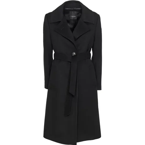 Cashmere Belted Midi Coat - Ebony , female, Sizes: L, XL, 2XL, M - Sand - Modalova