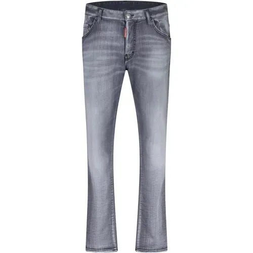 Slim-fit Jeans, male, , Size: 4XL Faded Skater Jeans Slim Fit Used-Look - Dsquared2 - Modalova