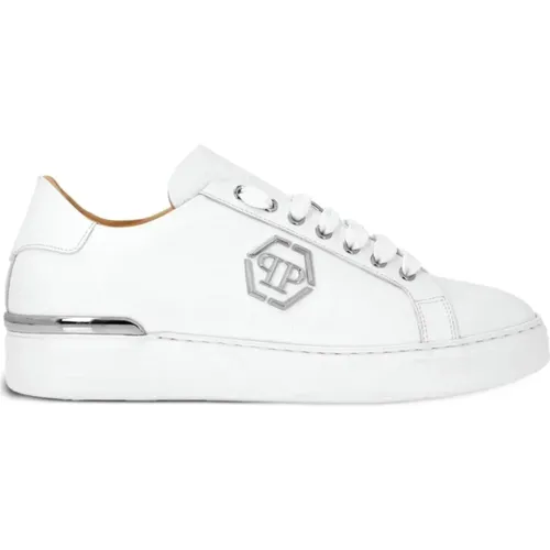 Monogram Low-Top Weiße Sneakers , Herren, Größe: 45 EU - Philipp Plein - Modalova