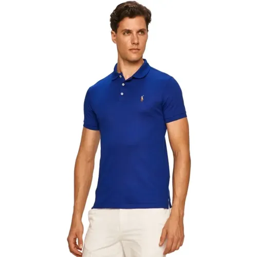 Polo Shirts, male, , Size: 2XL Slim Fit Short Sleeve Polo in Royal - Polo Ralph Lauren - Modalova