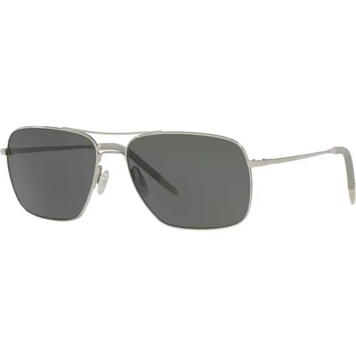 Sunglasses, male, , Size: 58 MM Silver/Midnight Express Vfx Sunglasses - Oliver Peoples - Modalova