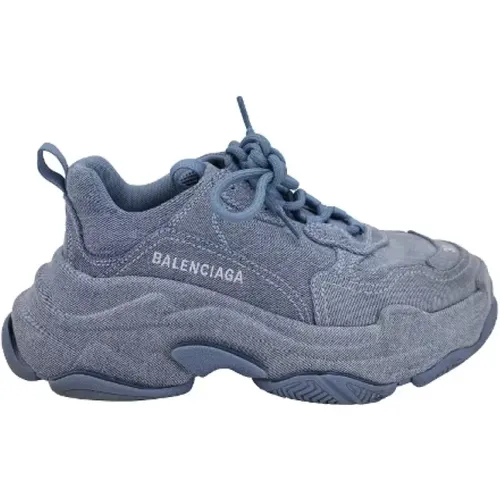 Pre-owned Sneakers, female, , Size: 7 US Pre-owned Denim sneakers - Balenciaga Vintage - Modalova