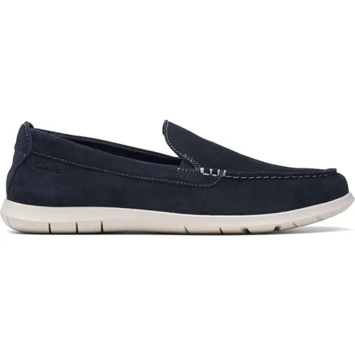 Blaue Step Loafers für Männer , Herren, Größe: 41 EU - Clarks - Modalova