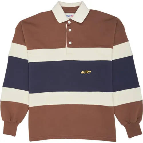 Polo Shirts, male, , Size: XL Striped Rugby Polo Shirt - Autry - Modalova