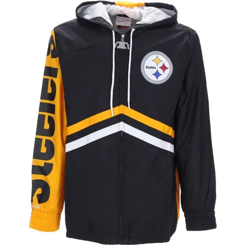 Light Jackets, male, , Size: XL Pittsburgh Steelers Windbreaker Jacket - Mitchell & Ness - Modalova