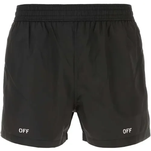 Polyester Swim Shorts , male, Sizes: M, XL, L, S - Off White - Modalova