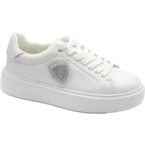Weiße Leder S4Venus01/Lea Venus01 Sneakers , Damen, Größe: 41 EU - Blauer - Modalova