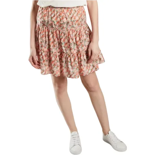 Floral Silk Mini Skirt , female, Sizes: M, S, XS - See by Chloé - Modalova