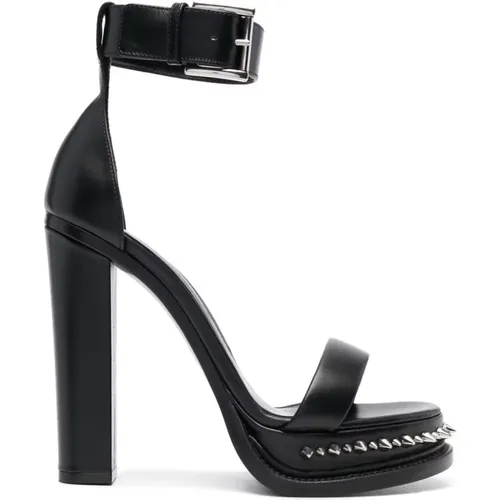 Studded Leather High Heel Sandals , female, Sizes: 7 UK - alexander mcqueen - Modalova