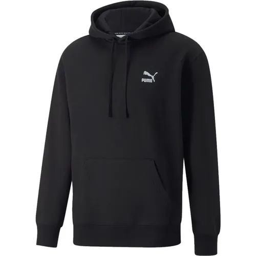 Klassischer Schwarzer Hoodie für Männer , Herren, Größe: XL - Puma - Modalova