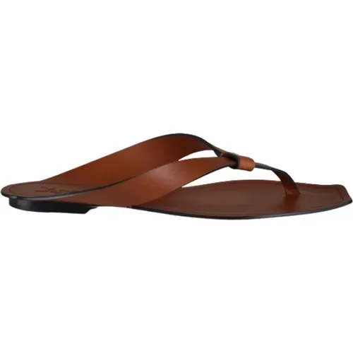 Leather Crisscd Strap Sandals , female, Sizes: 4 1/2 UK, 5 1/2 UK - Saint Laurent - Modalova
