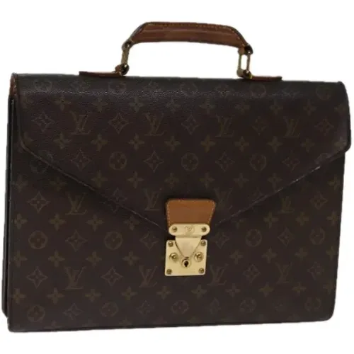 Pre-owned Handbags, male, , Size: ONE SIZE Pre-owned Canvas briefcases - Louis Vuitton Vintage - Modalova