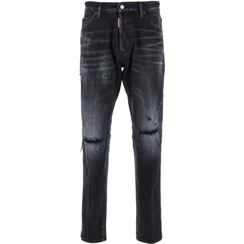 Ripped Jeans Regular Fit , male, Sizes: S, L, XL, M - Dsquared2 - Modalova