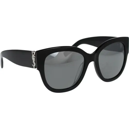 Ikonoische Sonnenbrille mit 2 Jahren Garantie , Damen, Größe: 56 MM - Saint Laurent - Modalova