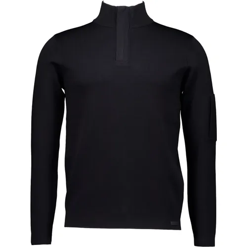 Turtle Zip Pullover Schwarz Genti - Genti - Modalova