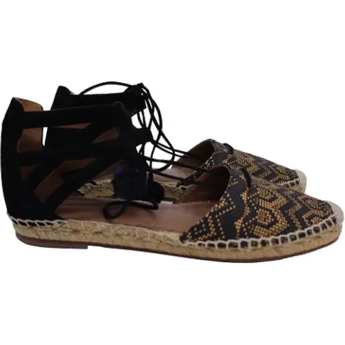 Pre-owned Flats, female, , Size: 8 US Pre-owned Raffia sandals - Aquazzura Pre-owned - Modalova