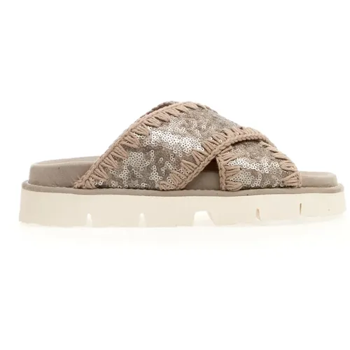 Sliders, female, , Size: 8 US Women's Shoes Wedges Grigio Ss24 - Mou - Modalova