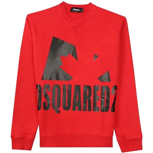 Sweatshirts, male, , Size: S Maple Leaf Sweatshirt - Dsquared2 - Modalova