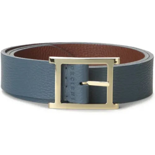 Belts, male, , Size: 95 CM Navy Sigaro Reversible Leather Belt - Orciani - Modalova