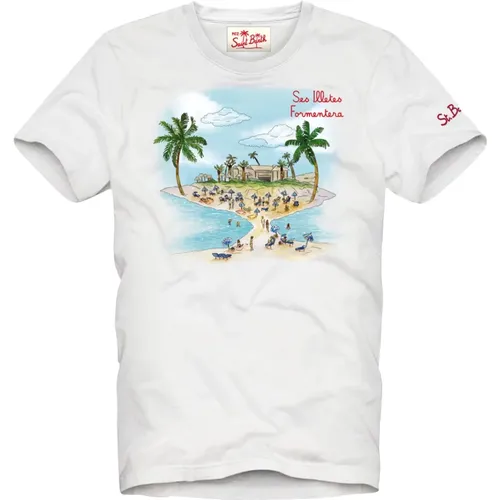 Beach T-Shirt Formentera Style , male, Sizes: S - MC2 Saint Barth - Modalova