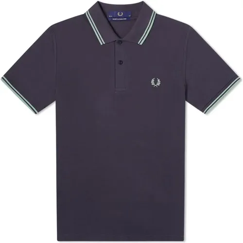 Polo Shirts, male, , Size: 3XS Original Twin Tipped Polo Navy - Fred Perry - Modalova