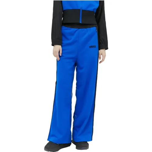 Track Pants mit seitlichen Druckknopf- und Reißverschlusstaschen und Panelkonstruktion , Damen, Größe: S - Moncler - Modalova