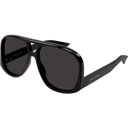 Schwarz/Graue Sonnenbrille SL 652/F Solace , Damen, Größe: 61 MM - Saint Laurent - Modalova