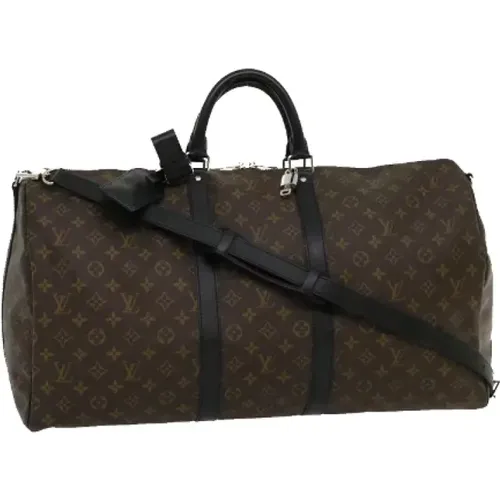 Pre-owned Weekend Bags, female, , Size: ONE SIZE Pre-owned Canvas Louis Vuitton Keepall - Louis Vuitton Vintage - Modalova